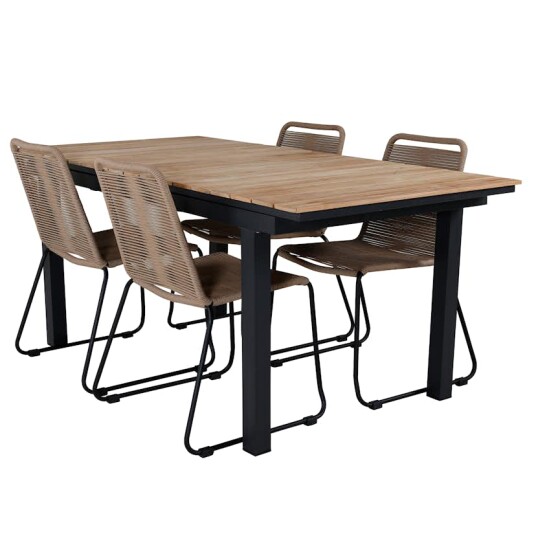 Spisegruppe Venture Home Mendi med 4 Levi Stoler Spisegruppe Venture Home Mendi med 4 Levi Stoler