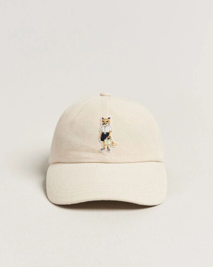 Maison Kitsuné Dressed Fox Cap Noble Beige Maison Kitsuné Dressed Fox Cap Noble Beige
