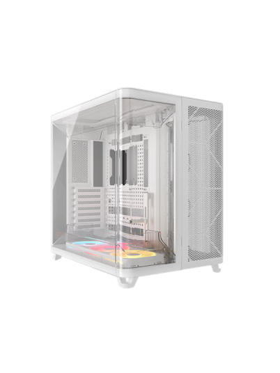 Corsair AIR 5400 LX-R LINK Hvit Miditower Kabinett med Herdet Glass Corsair AIR 5400 LX-R LINK Hvit Miditower Kabinett med Herdet Glass