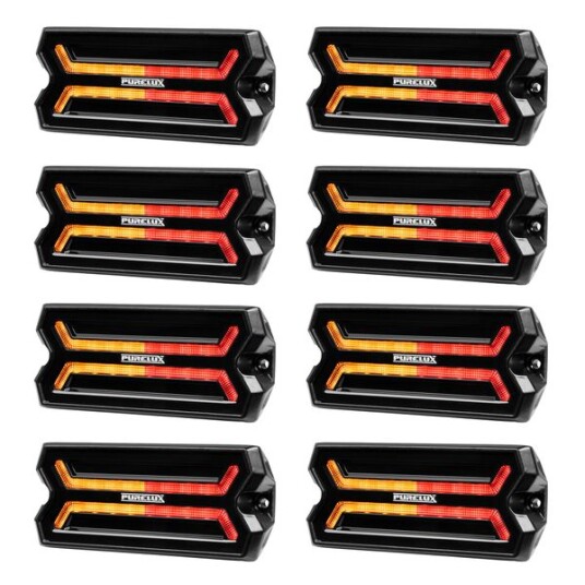 Bremselys / Posisjonslys / Blinklys PURELUX Panther Core R   12/24V / 24W / 105 mm 8 stk
