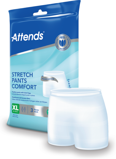 Attends Stretchpants Comfort Unisex X Large med korte ben 3 stk. Attends Stretchpants Comfort Unisex X Large med korte ben 3 stk.