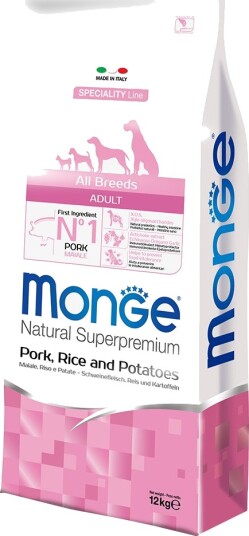 Monge Superpremium Dog Tørrfôr Adult Økonomipakning Natural Superpremium All Breeds Med Svinekjøtt Ris Og Potet 2 X 12 kg Monge Superpremium Dog Tørrfôr Adult Økonomipakning Natural Superpremium All Breeds Med Svinekjøtt Ris Og Potet 2 X 12 kg