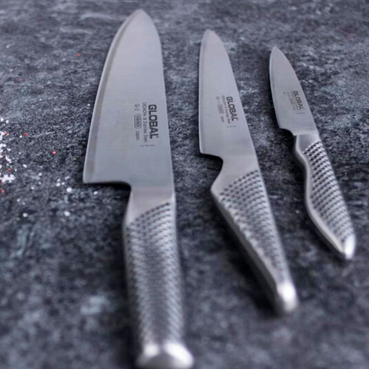 Global Knivsett 3 deler + knivlist 51 cm