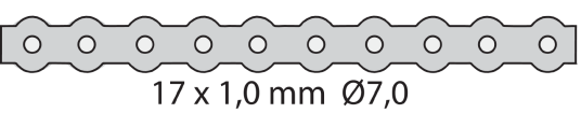 PROFILBÅND 17X1,0/7,0 HULL 10M