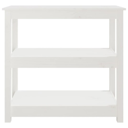 vidaXL Konsollbord hvit 80x40x74 cm heltre furu