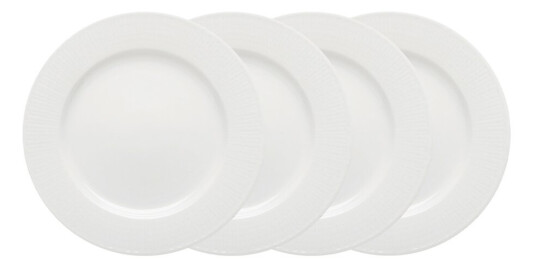 Rörstrand  Swedish Grace flat tallerken 27 cm 4 stk Snø