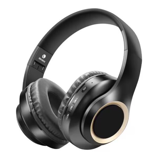 Kraftfulle bluetooth stereoheadset - Svart sammenfoldbart Kraftfulle bluetooth stereoheadset - Svart sammenfoldbart