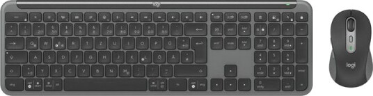 Logitech Signature Slim MK950 for Business tastatur Mus inkludert Kontor RF trådløs + Bluetooth QWERTZ Tysk Grafitt