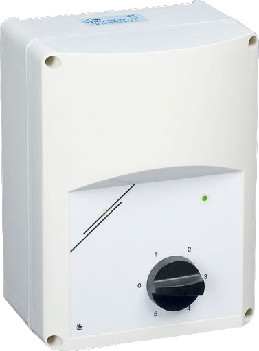 Hastighetsregulator for vifter 5-trinns maks. 3 Amp./230V white