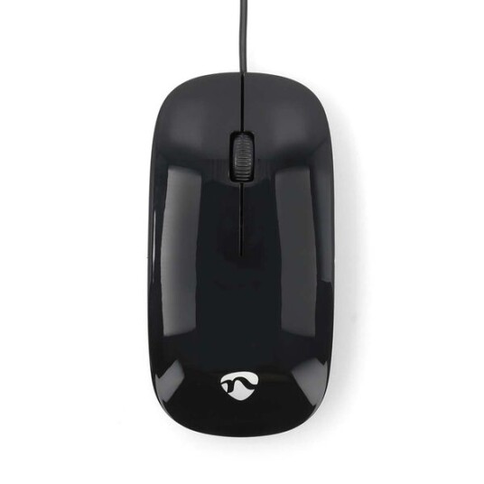Nedis USB Optisk Mus 1000 dpi Svart - Ergonomisk Design