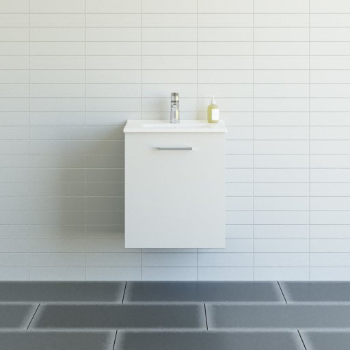 Dansani Mido+ møbelpakke, 51x36,5 cm, høyre, matt hvit Dansani Mido+ møbelpakke, 51x36,5 cm, høyre, matt hvit