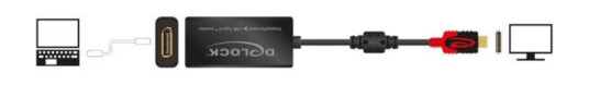 Delock Thunderbolt-adapter - USB-C til DisplayPort - 20 cm Delock Thunderbolt-adapter - USB-C til DisplayPort - 20 cm