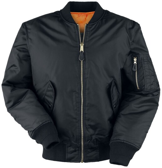 Brandit Bomber jakke MA1 M til 7XL Herrer svart