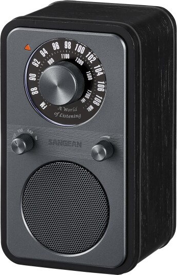 Sangean WR-9 Bluetooth Radio FM/AM med USB-C i Sort Eik Sangean WR-9 Bluetooth Radio FM/AM med USB-C i Sort Eik