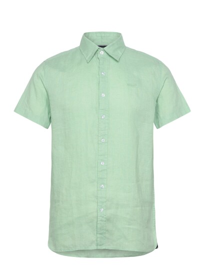 Sebago Linen Shirt Short Sleeve Green XXL Sebago Linen Shirt Short Sleeve Green XXL