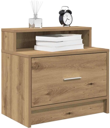 Nattbord med skuff 2 stk artisan eik 51x31x47 cm 8721158575647
