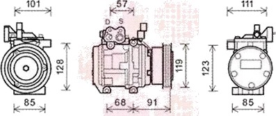 VAN WEZEL 8300K155 AC-kompressor