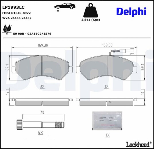 DELPHI LP1993LC Bremseklosser