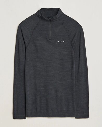 Falke Sport Long Sleeve Wool Tech Half Zip Shirt Black