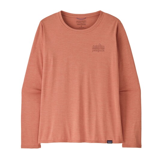 Patagonia W"s L/S Cap Cool Daily Graphic Shirt Strataspire: Moment Pink X Dye M