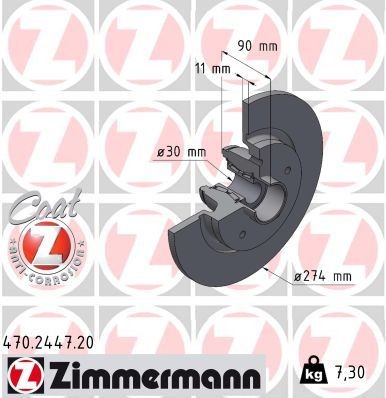 Bremseskive ZIMMERMANN 470.2447.20