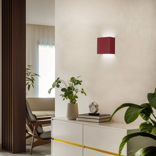 Argon LED-vegglampe Gianto up/down rød