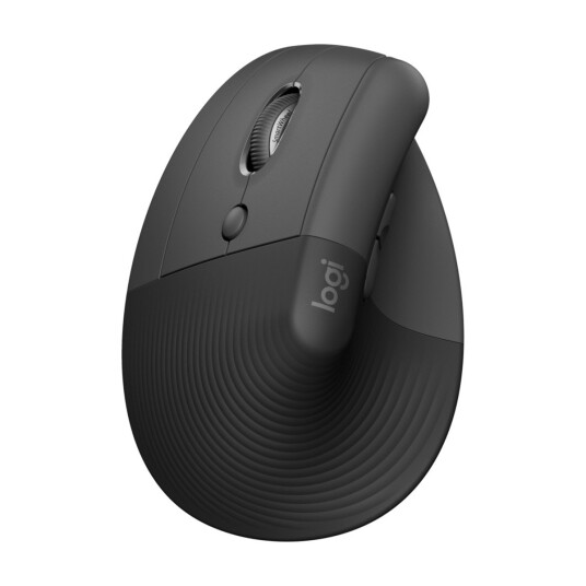 Logitech Lift Venstrehåndet Ergonomisk Mus - Vertikal - Trådløs - Grafitt - 4000 DPI Logitech Lift Venstrehåndet Ergonomisk Mus - Vertikal - Trådløs - Grafitt - 4000 DPI
