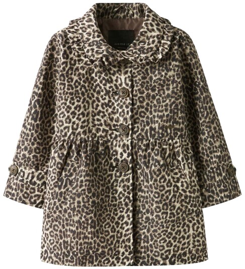 Name It Frakk NmfMadelin Birch m. Leopard Name It 7 år 122 Overgangsjakke Beige Brun Svart