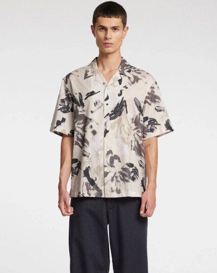 Annarr Anrrelaxalfred Aop Shirt Ss Beige S Annarr Anrrelaxalfred Aop Shirt Ss Beige S