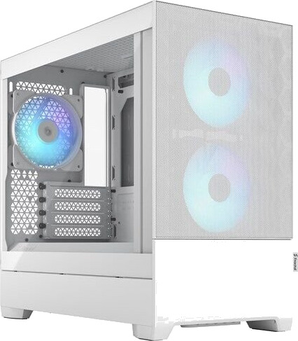 Fractal Design Pop Mini Air RGB Mini Tower Kabinett Hvit med Herdet Glass Fractal Design Pop Mini Air RGB Mini Tower Kabinett Hvit med Herdet Glass
