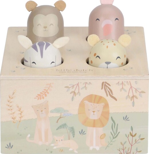 Little Dutch Safari Friends Pop-Up Leke I Tre