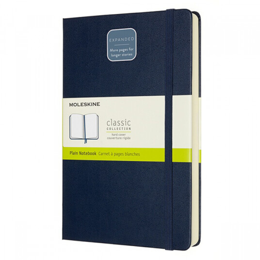 Moleskine Classic Hardcover Expanded Blue Ruled