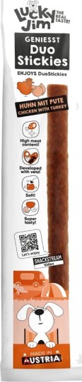 Lucky Jim Duostickies Med Kylling Kalkun 15 G