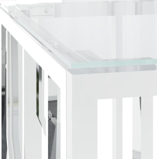 vidaXL Salongbord 110x45x45 cm rustfritt stål og glass