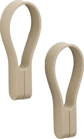 Zone Denmark Møbeltilbehør Håndklædestrop Loop Magnet 2 Stk Camel Beige 7.8x5.5x1.2cm