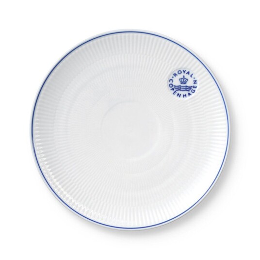 Royal Copenhagen Blueline coupe tallerken Ø23 cm Hvit-blå