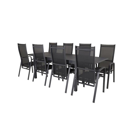 Spisegruppe Venture Home Madrid 160/240 med 8 Copacabana Stoler