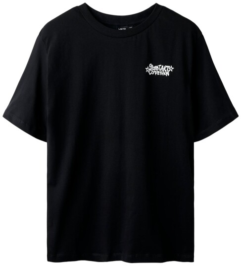 LMTD T skjorte NlmStreet Black/White Trykk LMTD 7 8 år 122 128 T skjorte Svart