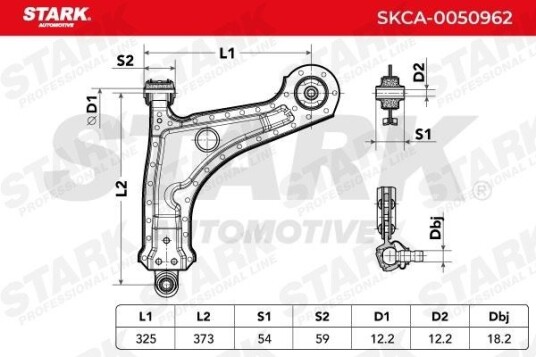 STARK SKCA 0050962 Bærearm STARK SKCA 0050962 Bærearm