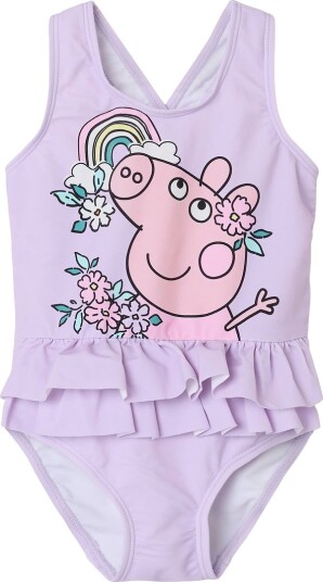 Name It Badedrakt - NmfPmiri - Peppa Gris - Orchid Blomstring - Name It - 5-6 år (110-116) - Badetøy - Rosa