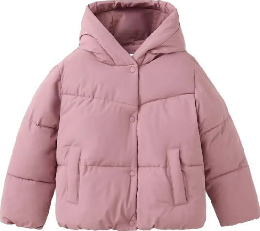 Mango Hood Puffer Coat Pink 7