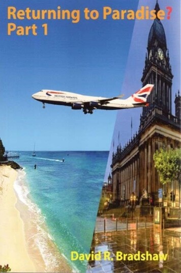 Returning to Paradise? Part 1 Returning to Paradise? Part 1
