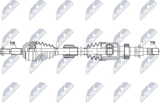 Drivaksel NTY NPW-RE-222