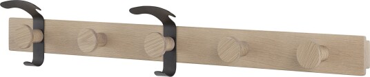 Muuto Plank Coat Rack Oak / Black Garderobestativ Kim Colin,Sam Hecht Beige