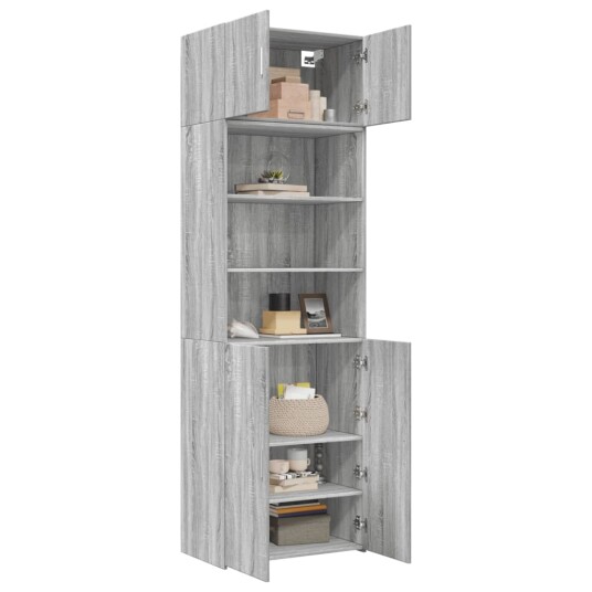 Oppbevaringsskap grå sonoma 70x42,5x225 cm konstruert tre 8721102654091 Oppbevaringsskap grå sonoma 70x42,5x225 cm konstruert tre 8721102654091