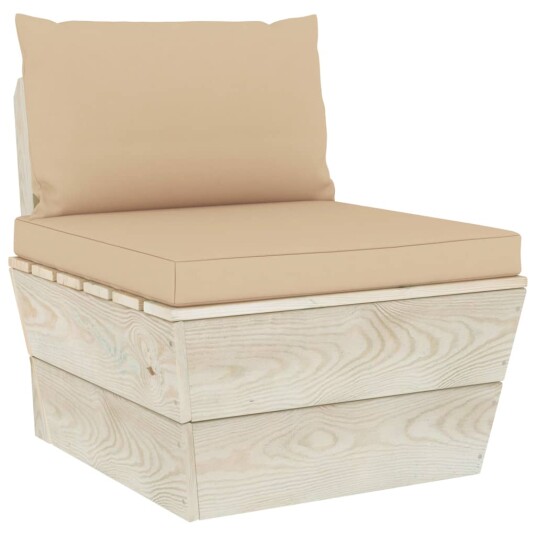 vidaXL Palleputer 2 stk beige oxford stoff
