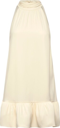 Gina Tricot Mini Frill Dress Cream XL Gina Tricot Mini Frill Dress Cream XL