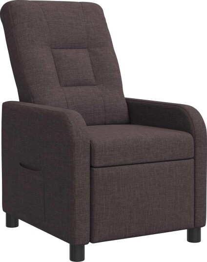 vidaXL Recliner Mørk brun Stoff