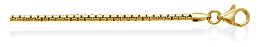 Veneziansk kjede i sølv, rund 1,8 mm 60 - Forgylt L:60 cm B:1,8 mm