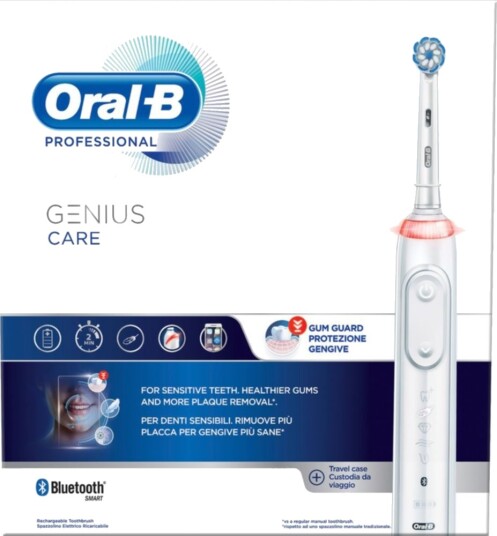 Oral-B Genius Care Elektrisk Tannbørste med Bluetooth og 2 Børstehoder Hvit Oral-B Genius Care Elektrisk Tannbørste med Bluetooth og 2 Børstehoder Hvit